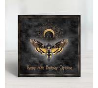 Personalised Gothic Death Head Hawks Moth Birthday Card