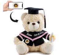 Personalised Graduation Bear Class of 2024 Custom Text+Photo Teddy Bear Stuffed Animal Graduation Gift (8-IN-Text+Photo)