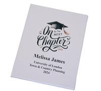 Personalised Graduation Certificate Holder, Linen Cover, Photo Space, A4 Size (Next Chapter)