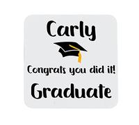 Personalised Graduation Coaster 'Congrats you did it Graduate' Coaster Graduation Present Novelty Mug Graduation Gift Customized Graduate Coaster Gift Set For Newly Graduated Man Woman