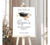 Personalised Graduation Party Welcome Sign Board Class of 2025 Grad Party Decorations Keepsake Gift A1,A2,A3 (Design 4)
