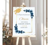 Personalised Graduation Party Welcome Sign Board Class of 2025 Grad Party Decorations Keepsake Gift A1,A2,A3 (Design 5)