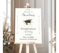 Personalised Graduation Party Welcome Sign Board Class of 2025 Grad Party Decorations Keepsake Gift A1,A2,A3 (Design 6)