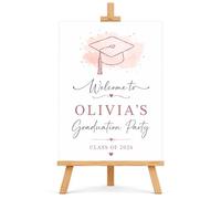 Personalised Graduation Welcome Sign Class of 2026 Foamex Board Grad Party Display Decoration for College & University Celebration (Graduate Cap)