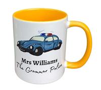Personalised Grammar Police Mug - English Mug - Personalised Literature Teacher Mug - English Student Mug - English Teacher Gift (Blue)