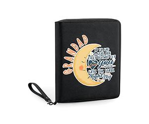 Personalised Grandad, Dad, Daddy, ANY NAME If We Had a Star for Every Reason Why We Love You, Present for Father’s Day, Birthday, Essential Travel/Tech Organiser. (Black)