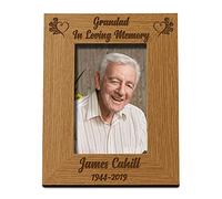 Personalised Grandad In Loving Memory Remembrance Wooden Photo Frame (4 x 6 Inch)