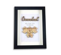 Personalised Grandad Jigsaw Frame 'We Love You To Pieces' Wooden Fathers Day Christmas Birthday Puzzle Pieces Family Box - Add your family names