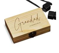Personalised Grandad Whisky Stones In Engraved Gift Box