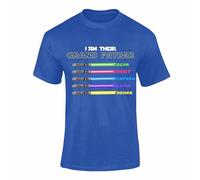 Personalised Grandfather Wars Novelty T-Shirts: Funny, Retro, and Customisable Star Designs - For Fathers & Grandad Gifts