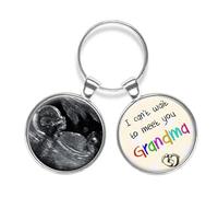 Personalised Grandma Baby Scan Photo Keyring Photo Double Pendant Gift R349