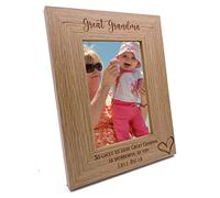 Personalised Grandma Love Heart Engraved Photo Frame Gift (5 x 7 Inch)