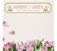 Personalised Grandma's Garden Street Sign Plaque - Custom Name Garden Decor Handmade Home Wall Sign Gift for Grandma, Nanny, Mum Outdoor Garden Sign (Green, MDF Wood - Small 29cm x 6.3cm)