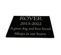 Personalised Granite Memorial Pet Plaque- Gold Engraved- Available in Standard & Large Sizes (Large)