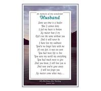 Personalised Grave Card to My Husband V1 - Real Feelings of Loss and Sadness - Includes Fixing Stake - A Laminated Memorial Marker by Impish Odes