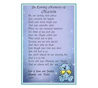 Personalised Grave Card to Our Baby Boy - Includes Fixing Stake - A Laminated Memorial Marker with a Bereavement Poem by Impishodes