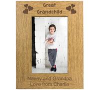 Personalised Great Grandchild Portrait 6x4 Wooden Photo Frame