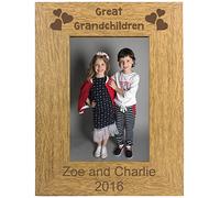 Personalised Great Grandchildren Portrait 6x4 Wooden Photo Frame