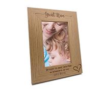 Personalised Great Nan Love Heart Engraved Photo Frame Gift (8 x 10 Inch)