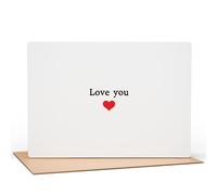 Personalised Greeting Card with Custom Message - Heart Design - Customizable for Birthdays, Anniversaries, Mother's Day, Valentine's Day (Landscape (148mm x 210mm / 5.8 inch x 8.3 inch))
