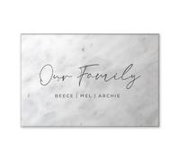 Personalised Grey Solid Marble Chopping Board Custom Printed Cheese Board Serving Board