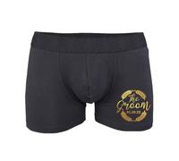 Personalised Groom Date Boxers - Novelty Funny Men Wedding Day Gifts Husband Underwear Pants Custom Groomsmen Stag Do Boxer Shorts Briefs Present Idea (Small, Black Prime)