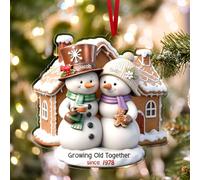 Personalised Growing Old Together Christmas Ornament, Custom Couple Ornament for Christmas Tree 2025, Romantic Gift Idea for Husband, Wife & Grandparents