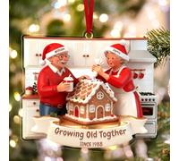 Personalised Growing Old Together Christmas Ornament, Custom Couple Ornament for Christmas Tree 2025, Romantic Gift Idea for Husband, Wife & Grandparents
