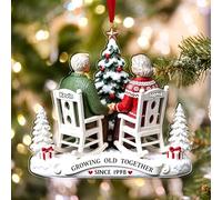 Personalised Growing Old Together Christmas Ornament, Custom Couple Ornament for Christmas Tree 2025, Romantic Gift Idea for Husband, Wife & Grandparents