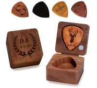 Personalised Guitar Pick Holder, Custom Engraved Wooden Guitar Pick for Guitarists, Unique Gifts for Men, Women, Valentine's Day, Birthdays, Father's Day (Guitar Pick)
