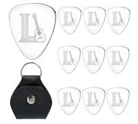 Personalised Guitar Pick, L Printed Silver Guitar Plectrum for Bass&Guitar, Musician Guitar Player Birthday Christmas Thanksgiving Father's Day Gifts
