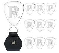 Personalised Guitar Pick, R Printed Silver Guitar Plectrum for Bass&Guitar, Musician Guitar Player Birthday Christmas Thanksgiving Father's Day Gifts
