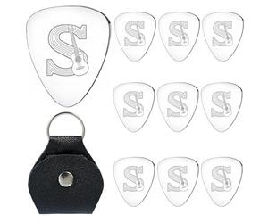Personalised Guitar Pick, S Printed Silver Guitar Plectrum for Bass&Guitar, Musician Guitar Player Birthday Christmas Thanksgiving Father's Day Gifts