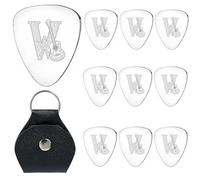 Personalised Guitar Pick, W Printed Silver Guitar Plectrum for Bass&Guitar, Musician Guitar Player Birthday Christmas Thanksgiving Father's Day Gifts