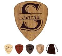 Personalised Guitar Picks, Custom Guitar Picks That Fit into Guitar Pick Holder, Guitar Picks for Acoustic Guitars,Great Gifts for Musicians Christmas Gifts（Sapele）