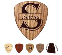 Personalised Guitar Picks, Custom Guitar Picks That Fit into Guitar Pick Holder, Guitar Picks for Acoustic Guitars,Great Gifts for Musicians Christmas Gifts（Zebrawood）