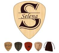 Personalised Guitar Picks, Custom Guitar Picks That Fit into Guitar Pick Holder, Guitar Picks for Acoustic Guitars,Great Gifts for Musicians Christmas Gifts（Rosewood unpainted）