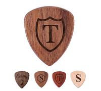 Personalised Guitar Picks Wooden Guitar Pick Personalised Gifts for Men Him Kids Her Daughter Engraved Guitar Pick for Father's Day Birthday Valentine's Day Christmas (Brown, Design 5)