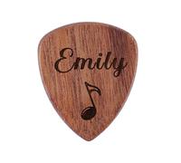 Personalised Guitar Picks Wooden Guitar Pick Personalised Gifts for Men Him Kids Her Daughter Engraved Guitar Pick for Father's Day Birthday Valentine's Day Christmas (Brown, Design 1)