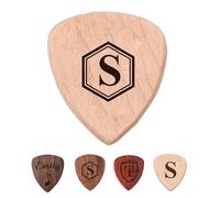 Personalised Guitar Picks Wooden Guitar Pick Personalised Gifts for Men Him Kids Her Daughter Engraved Guitar Pick for Father's Day Birthday Valentine's Day Christmas (Beech, Design 3)