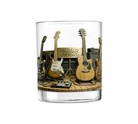 Personalised Guitar Studio Themed 10oz Whiskey Glass with Name for Men Custom Names Music Whiskey Glasses for Christmas Father's Day Birthday Music Lover Gift for Dad from Daughter Son Father Gifts