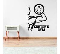 Personalised Gym Muscle Weight Wall Sticker Art Home Decal Mural (120cm Height x 95cm Width)