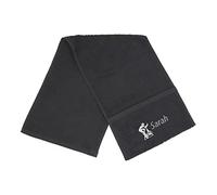 Personalised Gym Towel with Zipped Pocket. Spin Class. Embroidered Design and Name Free P&P (Black)