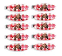 Personalised Hair Clips, Custom Photo & Text Acrylic Resin Hair Barrettes - 10 Pack Non-Slip Stylish Sweet Decorative Accessories for Women, Bridesmaid Gifts, Birthday Presents for Friends (Color-10)