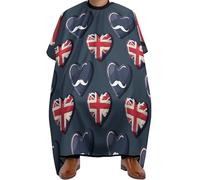 Personalised Hair Cutting Cape, British Flag UK Flag Union Jack, Haircut Apron Gown Adjustable Hairdressing Cape for Coloring Men Women