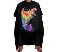 Personalised Hair Cutting Cape, Dinosaur Spraying Rainbow Abstract, Barber Haircut Capes Professional Salon Cape for Salons Women Haircut