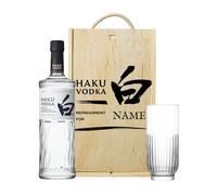 Personalised Haku Vodka Gift Set with Glass - 70cl | 40% ABV | Custom Japanese Vodka Gift for Him or Her