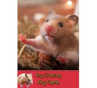 Personalised Hamster Greeting Card (Birthday, Christmas, Any Occasion) - Custom Card for Him or Her Male Female Family Kids Boys Girls any Age