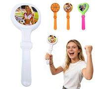 Personalised Hand Clappers - Custom Logo/Pattern Football Basketball Plastic Noisemakers Cheer Noise Makers Finger Noise Makers for Sporting Events Basketball Football Game Party Favors