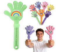 Personalised Hand Clappers - Custom Logo/Pattern Plastic Noisemakers, 2 Size Options, Cheer Noise Makers Finger Noise Makers Ideal for Sporting Events Basketball Football Game Party Favors